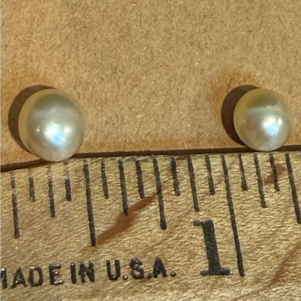 J. Fée Pearl Stud Earrings 925 posts - Picture 3 of 5